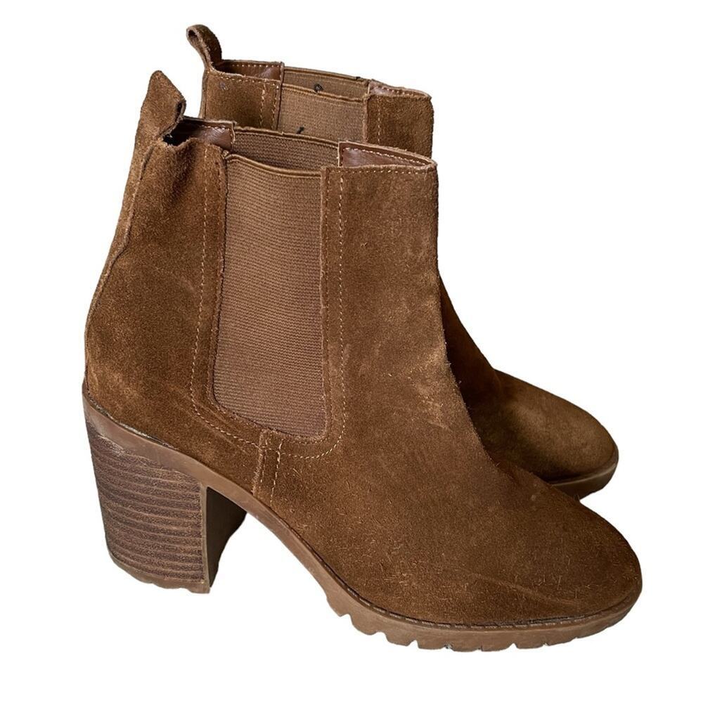 Steve Madden Suede Leather Ankle Boots Brown Size